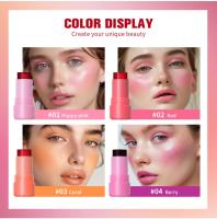 Rubor de gelatina de agua refrescante, tinte de labios de gelatina de leche, multiusos, tinte de labios y mejillas, colorete facial en barra de maquillaje de larga duración - details 3