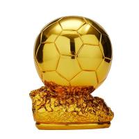 Trofeo de Bola Dorada Modelo de Atleta de Fútbol Electroplateado Copa de Fútbol de Resina para Coleccionistas Regalo de Recuerdo Único - details 7