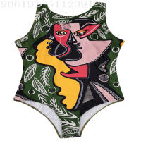 Arte corporal abstracto Traje de baño onesie transfronterizo de alta elasticidad europeo y americano - details 14