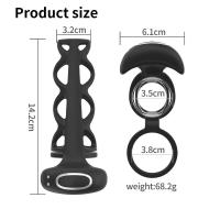 Vibrador de Anillo para Hombres de Silicona Control APP Juguete para Retraso de Ejaculación - details 9
