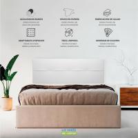 Cabecero tapizado Julie para cama de 135 (145 x 55 cm) Blanco - details 3