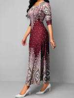 S-5XL-vestidos de talla grande para mujer, ropa con estampado Dashiki, 2024 - details 4