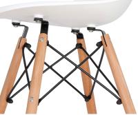 Conjunto de 4 Sillas Sencillas Estilo Nórdico Patas de Madera (Negro Blanco) - details 7