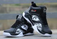 Venta al por mayor Otoño Invierno PU Zapatos de baloncesto de cuero para hombres Zapatos deportivos con cordones estilo coreano Zapatos de hombre transfronterizos de moda - details 3