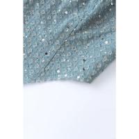 Conjunto de Denim con Lentejuelas BKQU Pantalones de Pierna Ancha y Top de Tanque con Corset sin Correas para Mujeres Outfit de Fiesta de Lujo para Clubes - details 8