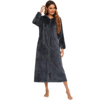 Bata holgada de lana para mujer, ropa de casa cálida - details 21
