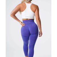 Leggings deportivos de cintura alta para mujer NVG de spandex con pantalones interiores suaves para ropa de gimnasio y fitness. - details 9