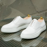 Zapatos casuales de cuero para hombre, zapatos de hombre de moda versátiles con cordones de piel de vaca. - details 14