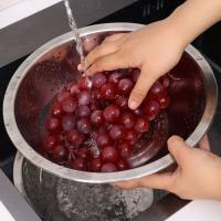 3 unids/set 3 en 1 lavabo de drenaje para lavar verduras con colador, fregadero con cubierta de rallador, lavabo de arroz de gran capacidad - details 10