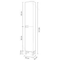 Mueble de Baño de 2 Puertas y 4 Patas Diseño Koncept Acabado en Blanco Brillante - details 10