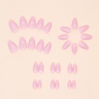 24pcs Uñas Postizas Largas Y Ovaladas En Color Puro Francés Gris Con Ojo De Gato Uñas Press on Para DIY Manicura Desmontables - details 9