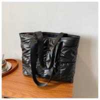 Moda señoras Tote bolsos de gran capacidad de algodón acolchado bolsa de compras rombo bolso portátil acolchado sólido para viajes de ocio - details 26