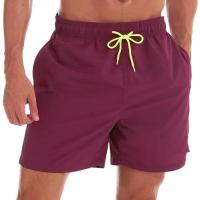 Pantalones cortos de playa de secado rápido para hombre, lona impermeable, transpirable, de alta elasticidad, estilo informal de cintura media - details 10