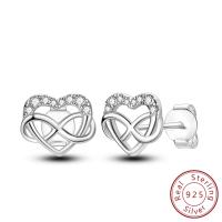 Pendiente de aro de plata de ley 925 para mujer, corazón, estrella, trébol, joyería de compromiso, regalo de boda - details 18