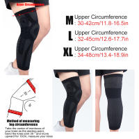 Rodillera deportiva para alargar las piernas, tejido transpirable, compresión antideslizante, engrosado soporte con anillo de silicona, 1 par - details 20