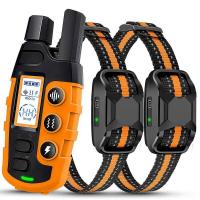 Collar de entrenamiento remoto para perros, 1000M, IP67 resistente al agua, resistente a las vibraciones, entrenador de mascotas recargable, tope antiladridos para 2 perros - details 1