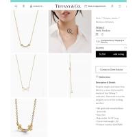 ΤΙΦΑΝΗ ™ Colgante de Sonrisa en Oro de 18k, Collar Clásico de Moda con Diamantes - Grande - details 0