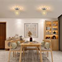 Goeco-Lámpara de techo de Cristal, Moderna semiempotrada, E27, Interior, Lámpara de techo Dormitorio - details 6