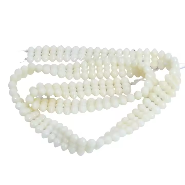 4x11,5mm forma especial bambú marino Natural Coral blanco accesorios para hacer joyas cuentas espaciadoras 15" - 1