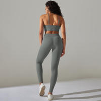 Hamidou-Conjunto de ropa deportiva de dos piezas para mujer, Leggings de cintura alta para gimnasio, Top corto, trajes deportivos de Fitness, ropa deportiva con lavado ácido - details 32