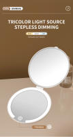 Espejo de maquillaje LED, espejo plegable portátil, espejo de maquillaje portátil, mini espejo de viaje con carga - details 2
