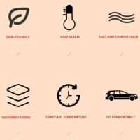 1 pieza de cojín General Motors, funda de cojín de asiento de terciopelo grueso y cálido para invierno, suministros para interiores de automóviles - details 1