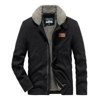Nueva moda para hombre, Tops lisos versátiles e informales, chaqueta holgada para mantener el calor, chaqueta con solapa, abrigos gruesos cómodos de lana para invierno para hombre - details 4