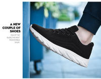 Zapatillas deportivas para hombre, zapatos para correr de verano, transpirables, de malla ligera, antideslizantes, desodorantes, negras, zapatos de trabajo. - details 6