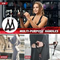 Mangos de gimnasio de Metal con anillo en D, mango de máquina de Cable resistente para entrenamiento con gancho para bandas de resistencia para el hogar, accesorios de Fitness - details 11
