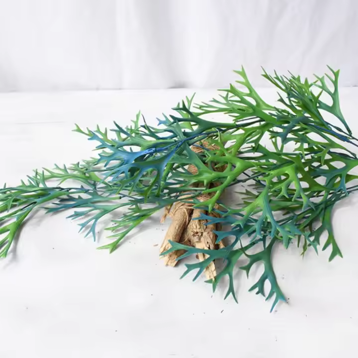 80 cm Artificial Staghorn helechos plantas colgante de pared astas artificiales hoja de plástico realista plantas falsas - 1