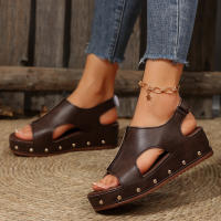 Sandalias de cuña de verano para mujer, zapatos de moda - details 15