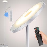 Lámpara de Pie Regulable Gris 42W, Lámpara de Pie LED Salon 3700LM Súper Brillantecon Lámpara de Lectura, control remoto y control táctil Lámpara Alta para Salon de Estar Dormitorio Oficina - details 0