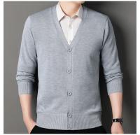 Cardigan Casual para Hombres Cuello en V Pantalón de Moda de Otoño e Invierno Tejido de Botones - details 13