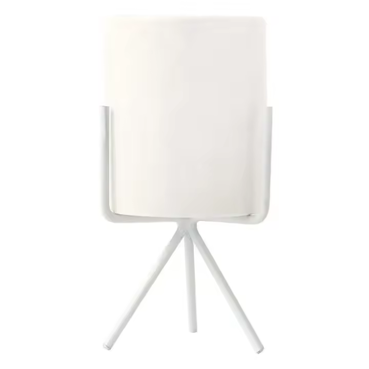 Estilo nórdico de cerámica blanca con marco de hierro decoración del hogar maceta contenedor de plantas - 1