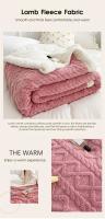 Manta cálida a cuadros para cama, edredón grueso y suave, funda de lana doble, colcha para invierno - details 2