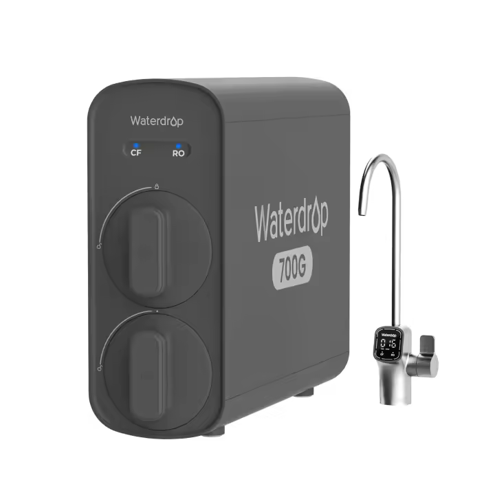 Waterdrop G5P700 Filtro de Agua por Ósmosis Inversa, Certificado NSF/ANSI 372, Sistema de Flujo Rápido 700G, Ósmosis Inversa de 7 Etapas, Relación de Pureza 2:1, Grifo LED Inteligente, Sin BPA - 1