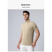 Verano polo de los hombres de deportes casuales de hielo fresco tejido de manga corta transpirable adecuado para la aptitud polo elástico - details 2