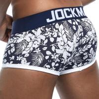 Marca JOCKMAIL, bragas masculinas, Boxers transpirables, ropa interior de algodón para hombres, bolsa convexa en U, calzoncillos sexis con estampado de hojas, pantalones cortos para el hogar - details 6