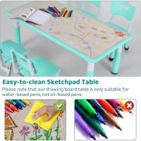 Mesa de Niños Ajustable en Altura Juego de Sillas de 4 Ideal para Jardín de Infantes y Habitación - details 4