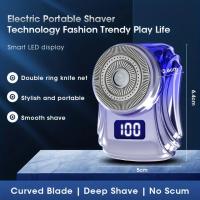 Afeitadora portátil para hombre, maquinilla de afeitar para coche, Mini afeitadoras de bolsillo, maquinilla de afeitar eléctrica recargable por Usb, resistente al agua, afeitadora en seco y húmedo para viaje a bordo - details 0