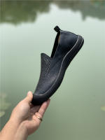 Zapatos de cuero de los hombres de cuero genuino hueco transpirable retro zapatos casuales suela suave un pedal perezoso versátil tacón plano zapatos Doudou - details 19