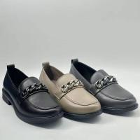 Nuevos zapatos informales de cuero de alta calidad para mujer, con diseño básico de suela gruesa y parte inferior plana, plantilla de PU antideslizante, - details 3