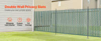 SucceBuy Listones de privacidad con bloqueo inferior, listones de HDPE de doble pared para cercas de eslabones de cadena, se adapta a cercas de 4' de alto para jardín, granja y campos deportivos, verde - details 0