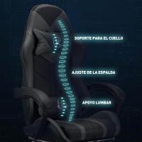 Silla Gaming Silla de Oficina Silla Giratoria Silla de Ordenador Silla de Tareas Silla de Escritorio Silla Ergonómica Silla de Carreras Silla de Cuero Silla PC Gaming (Rojo, con reposapiés) - details 48