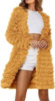 Nueva chaqueta de piel artificial de otoño e invierno, abrigo largo de piel con apertura frontal a la moda - details 8