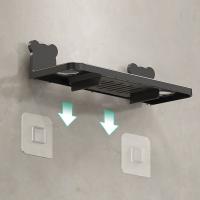 Soporte de jabón autoadhesivo montado en la pared, estante para botellas de champú con drenaje impermeable, soporte de carga grande, ahorro de espacio - details 11