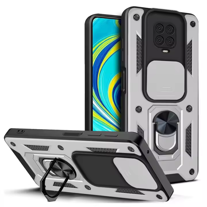 Carcasa de Armadura Antigolpes para Xiaomi Redmi Note 9 Pro Soporte Magnético en el Borde - 1