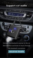 Adaptador de Audio inalámbrico QCC3040 2 en 1, transmisor receptor de baja latencia APTX adaptable LL HD para TV, PC, coche, portátil y altavoz - details 1