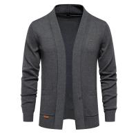 Cárdigan de algodón de invierno para hombre, suéter tejido con cuello a la moda para hombre - details 1