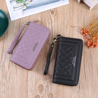 Carteras de Cuero PU para mujer, monedero largo con doble cremallera, bolso de mano de diseñador de lujo para teléfono - details 13